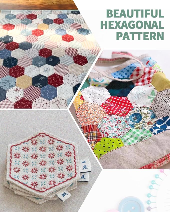 6 PCS Hexagon Templates Quilting 1", Acrylic Quilting Templates - Image 5