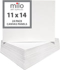 milo Canvas Flat Panel Boards for Painting, 11x14 inch, 24 Pack, Mixed Wet Media by milo