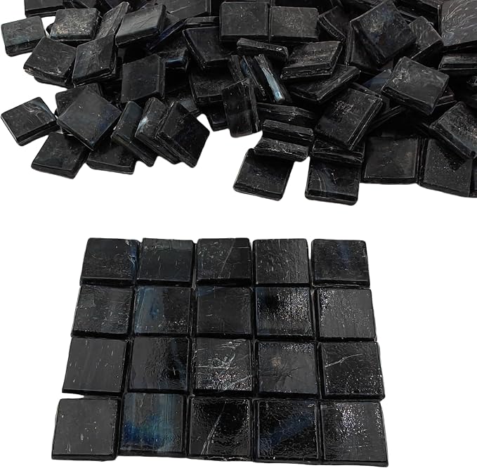 1.1 LB Ice Jade Mosaic Tiles, 0.59“ Square Glass Mosaic Pieces - Image 4