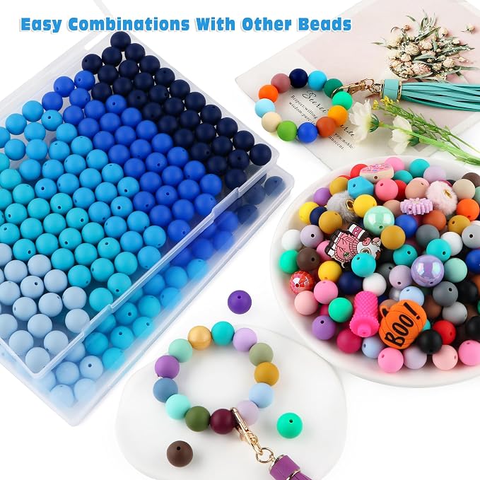 150Pcs Silicone Beads 15mm Mix Color, Bulk Silicone Beads 15mm - Image 6
