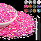6000PCS 4mm Resin Jelly Rhinestones in Bulk, Bedazzling Flatback Crystals by BELLEBOOST