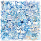 50 Pcs Clear PET Blue Coquette Aesthetic Stickers by Unknown