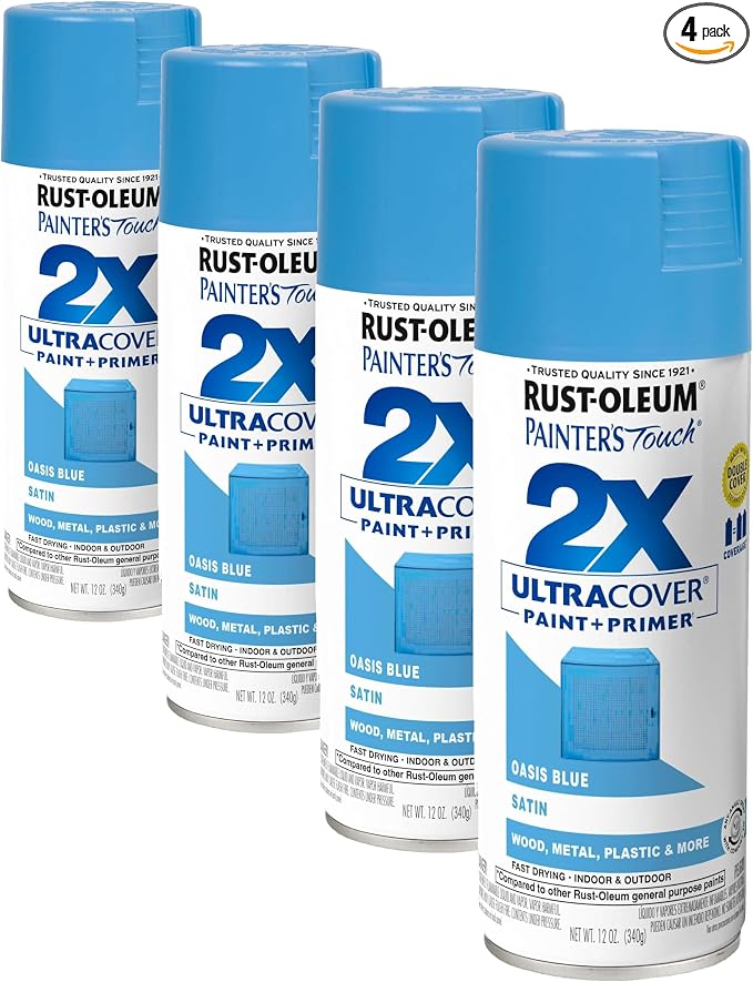 Rust-Oleum 334085 Painter's Touch 2X Ultra Cover Spray Paint, 12 oz, Satin by Rust-Oleum
