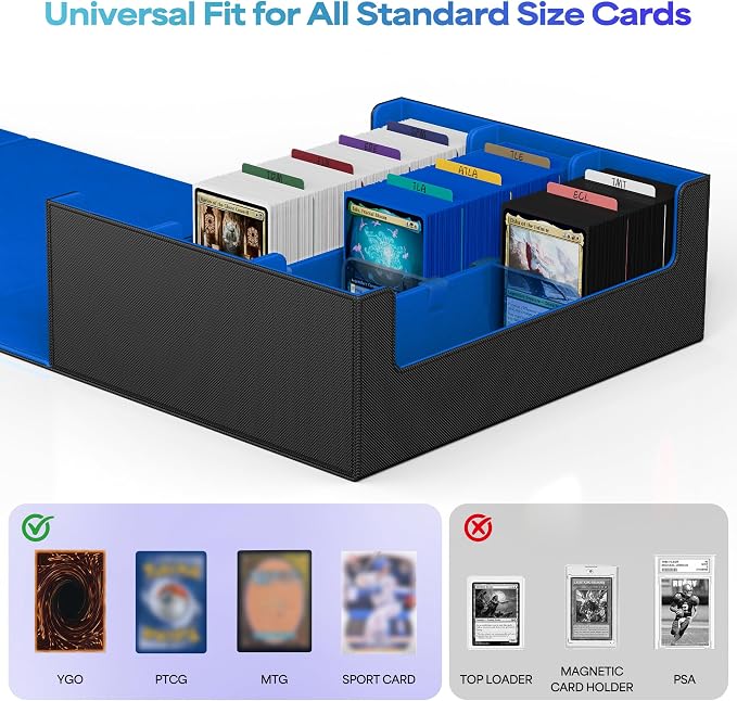 UAONO Trading Card Storage Box, Holds 1800 Sleeved Cards - Image 2