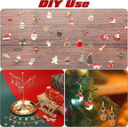 SANNIX 110Pcs Christmas Charms Gold Enamel Jewelry Making Charms Pendant - Image 5