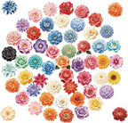 56Pcs Flower Stickers Transparent Aesthetic Flowers Stickers by Unknown