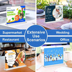Acrylic Sign Holder 7x5, 6 Pack Clear Sign Holder Double Sided Table Menu - Image 7