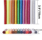 72 Pack Glitter Hot Glue Sticks, 0.43"x4" Glitter Colored Hot Glue Sticks - Image 3