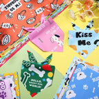Sweetude 100 Pcs Plaid Dog Bandanas Bulk Paw Print Dog Scarf Bibs Puppy Pet - Image 6