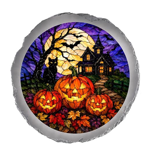 Magnolia Garden 10-Inch Halloween Pumpkin Stepping Stone by DicksonsGifts