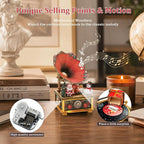 3D Puzzles for Adults Vintage Gramophone Music Box - Image 3