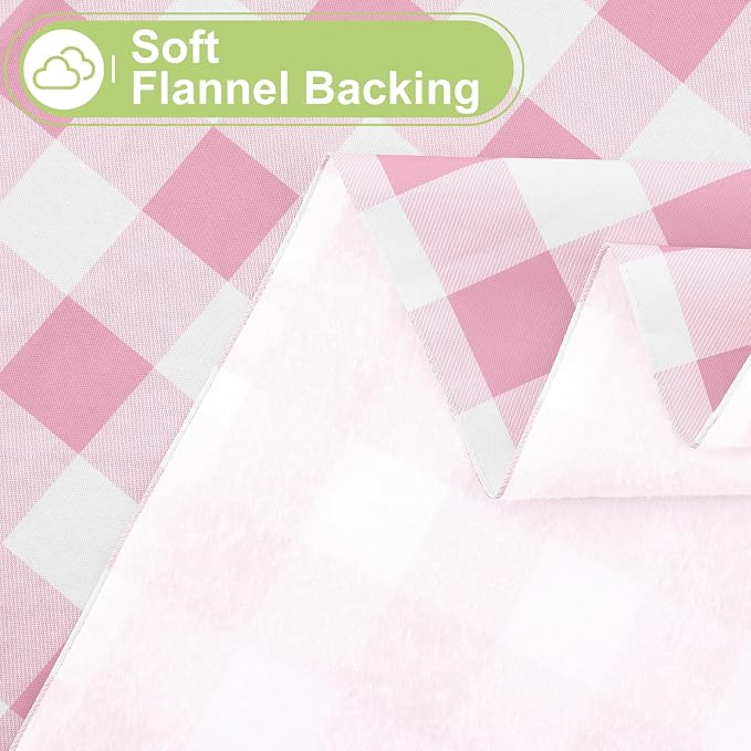 Smiry Rectangle Table Cloth, Waterproof Vinyl Tablecloth - Image 4