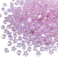 600 PCS Acrylic Heart Star Shape Beads AB Colors Colorful Flat Loose Spacer by Jmassyang