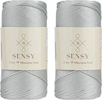 Sensy Premium 2 Pack of 2mm 251 Yards Polyester Rope 100% Polypropylene Cord by SSENSY