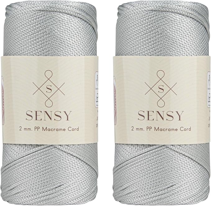 Sensy Premium 2 Pack of 2mm 251 Yards Polyester Rope 100% Polypropylene Cord by SSENSY