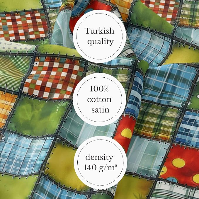 100% Cotton Fabric by the Yard – Turkish Quality Quilting & Sewing Fabric - Image 6