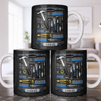 Personalized Tool Mug for Men, Custom Name Dad Coffee Mug, Handyman Tools - Image 8