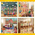 Gersoniel 72 Pcs Kid Farm Classroom Decor Farm Animal Bulletin Board Cutout | - Image 6