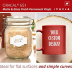 ORACAL 651 Matte White Vinyl Durable Roll Easy to Weed Permanent Adhesive Craft - Image 2