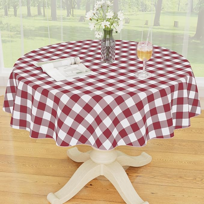 Smiry Plastic Table Cloth, Waterproof Vinyl Tablecloth by Smiry