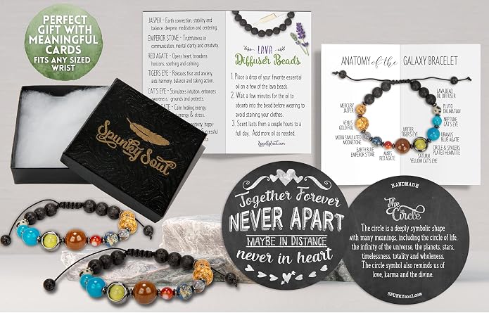 SPUNKYsoul New! His and Hers Couple Circle Distance Universe Bracelets - Image 3