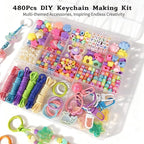 Kupor 480PCS DIY Keychain Making Kit, Vibrant Beads - Image 2