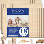 18 Pack Basswood Sheets 12"x12"x1/8" by VKIZA