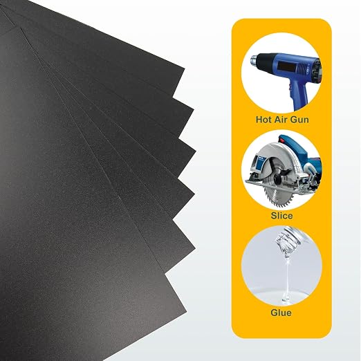 6 Pack Black Plastic Sheet 8x12x0.04 in Flexible High Tensile Plastic Sheets - Image 5