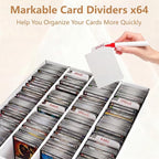 RLAVBL 4 Pack Trading Card Storage Box, 4 Row - Image 3