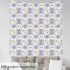 Lavender Fabric by The Yard, Watercolor Spring Themed DIY Crafts, 10 Yards - Image 4