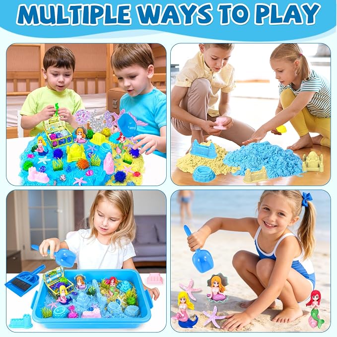 YongnKids Mermaid Sensory Bin Sandbox Toys - Image 5