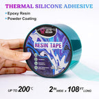 LET'S RESIN Resin Tape, 2Inch Wide x 108FT Long Epoxy Tape, Thermal Adhesive - Image 2