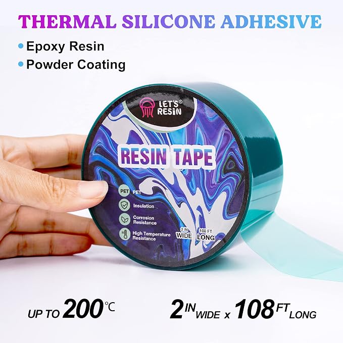 LET'S RESIN Resin Tape, 2Inch Wide x 108FT Long Epoxy Tape, Thermal Adhesive - Image 2