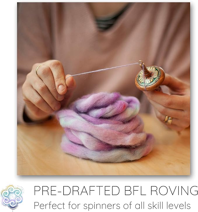 Wool Roving Hand Dyed. Super Soft BFL Combed Top Pre-Drafted - Image 4