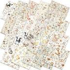 HunnmingRe 20 Pcs 10''x10'' Boho Farm Animal Quilting Fabric Square Cow Pink by HunnmingRe