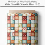 Patchwork Hot Cocoa Cotton Fabric Panel – 6 Designs + Bonus Sheet 29.5×19.6 inch - Image 7