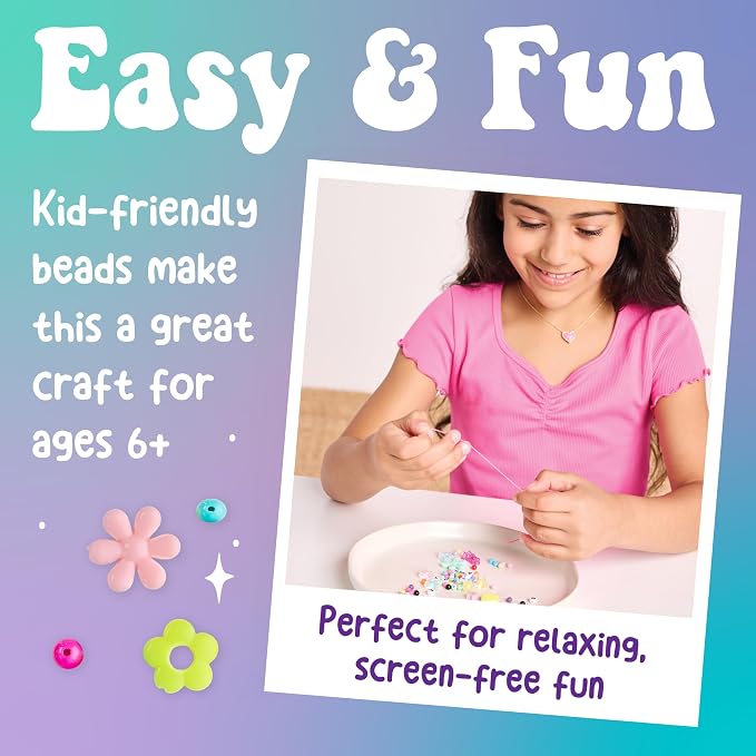 Creativity for Kids Beaded Flower Bracelet Making Kit | DIY Jewelry Craft Kit | - Image 5