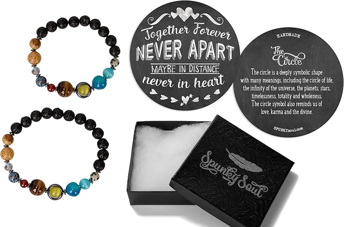 SPUNKYsoul New! His and Hers Couple Circle Distance Universe Bracelets - Image 4