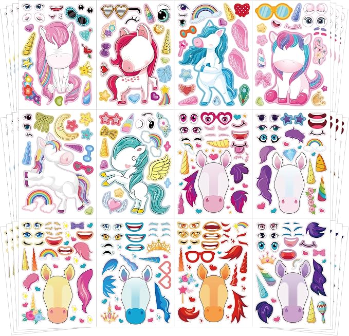 48 Sheets Create Unicorn of Dreams Stickers, Make Your Own Stickers by Cosomia