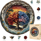 Tree of Life Puzzles Cave Seasons Sunset Nature Landscape Puzzle Adults Gifts by Jollitot
