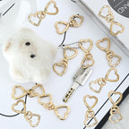 24 Pcs Heart Swivel Spring Clasps，Metal Spring Key Chain Hook Clasps，Clip - Image 3