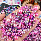 3900+ Pcs Rhinestones and Pearls Kit, 2-10mm Flatback Gems - Image 3