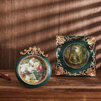 Qunclay Vintage Mini Picture Frames Set of 4, Round Rectangle Ornate Small - Image 4