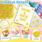 784 Pcs Foam Letter Stickers Glitter, Self-Adhesive Glitter Alphabet Stickers 1 - Image 3