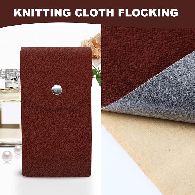 Removable Velvet Flock Self Adhesive Felt Fabric Liner Brown Velvet Drawer Liner - Image 4