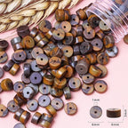 Natural Stone Heishi Beads for Necklace Making, 4 mm x 6 mm Small Flat Round - Image 6
