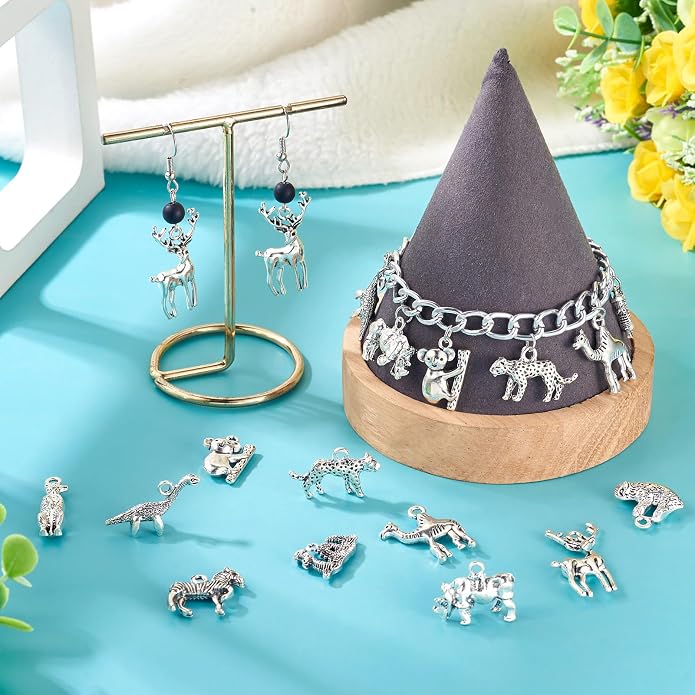 Craftdady Tibetan Style Antique Silver Alloy Pendants Cute Metal Dangle Charms - Image 2