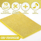 10 Pack Glitter Foam Sheets Craft 8 x 12 inch | Sparkles Foam Paper - Image 3