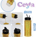 Ceya 3.8oz/ 110g Holographic Ultra Fine Glitter Powder Laser Lazurite Gold - Image 4