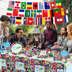 International World Flags Tableware Set, Flags Tablecloth - Image 4